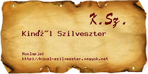 Kinál Szilveszter névjegykártya